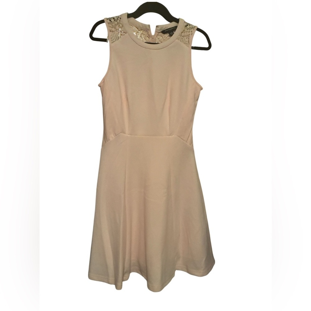 NWT SHARAGANO FIT & FLARE PINK SKATER DRESS SIZE 4